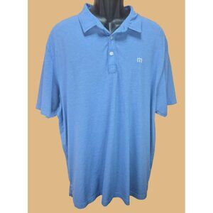 Travis Mathew Mens Pima Cotton Blend Blue Polo XXL